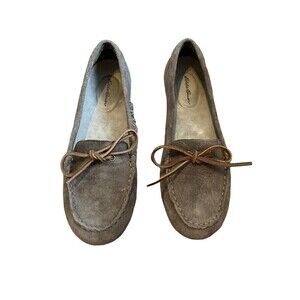 Eddie Bauer Shoes Womens Size 8 Loafers Brown Suede Slip On Flats Casual…